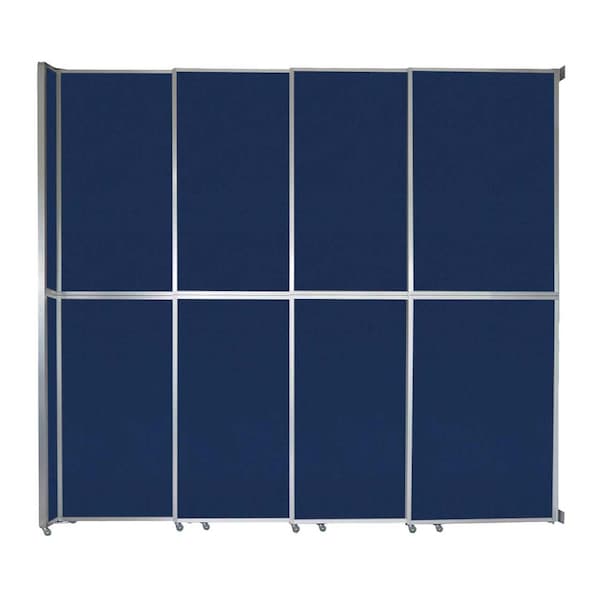 Operable Wall Sliding Room Divider 12'8" x 12'3" Navy Blue Fabric